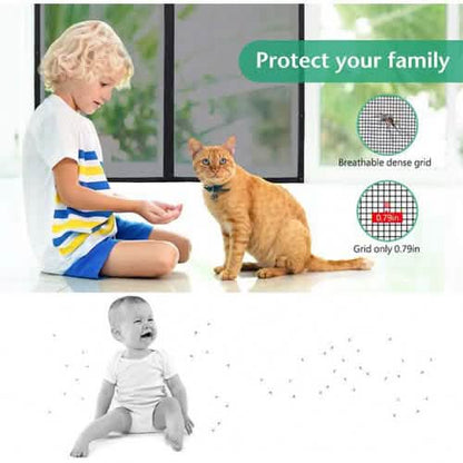 Magnetic Mesh Screen Door