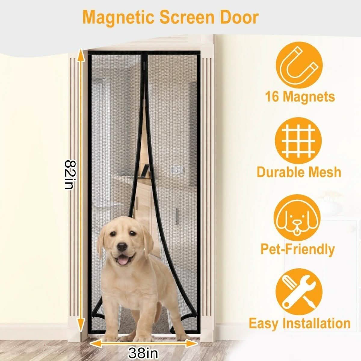 Magnetic Screen Door Hand-Free Mosquito Screen Door Net
