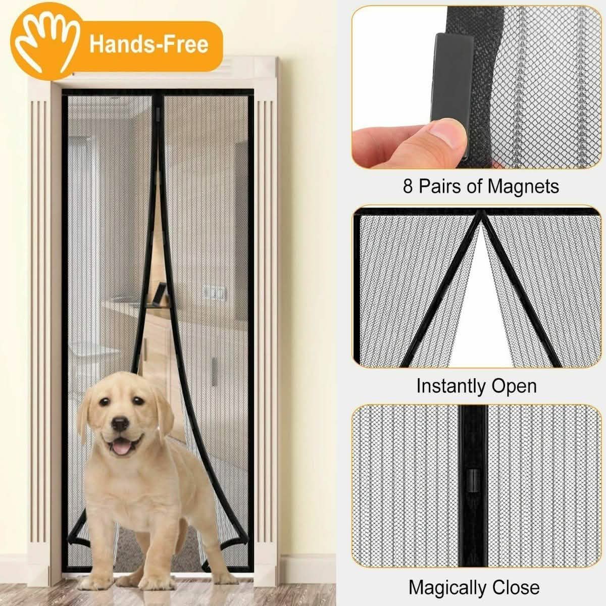 Magnetic Screen Door Hand-Free Mosquito Screen Door Net