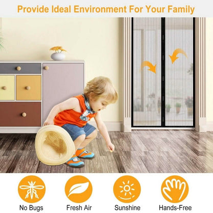 Magnetic Screen Door Hand-Free Mosquito Screen Door Net
