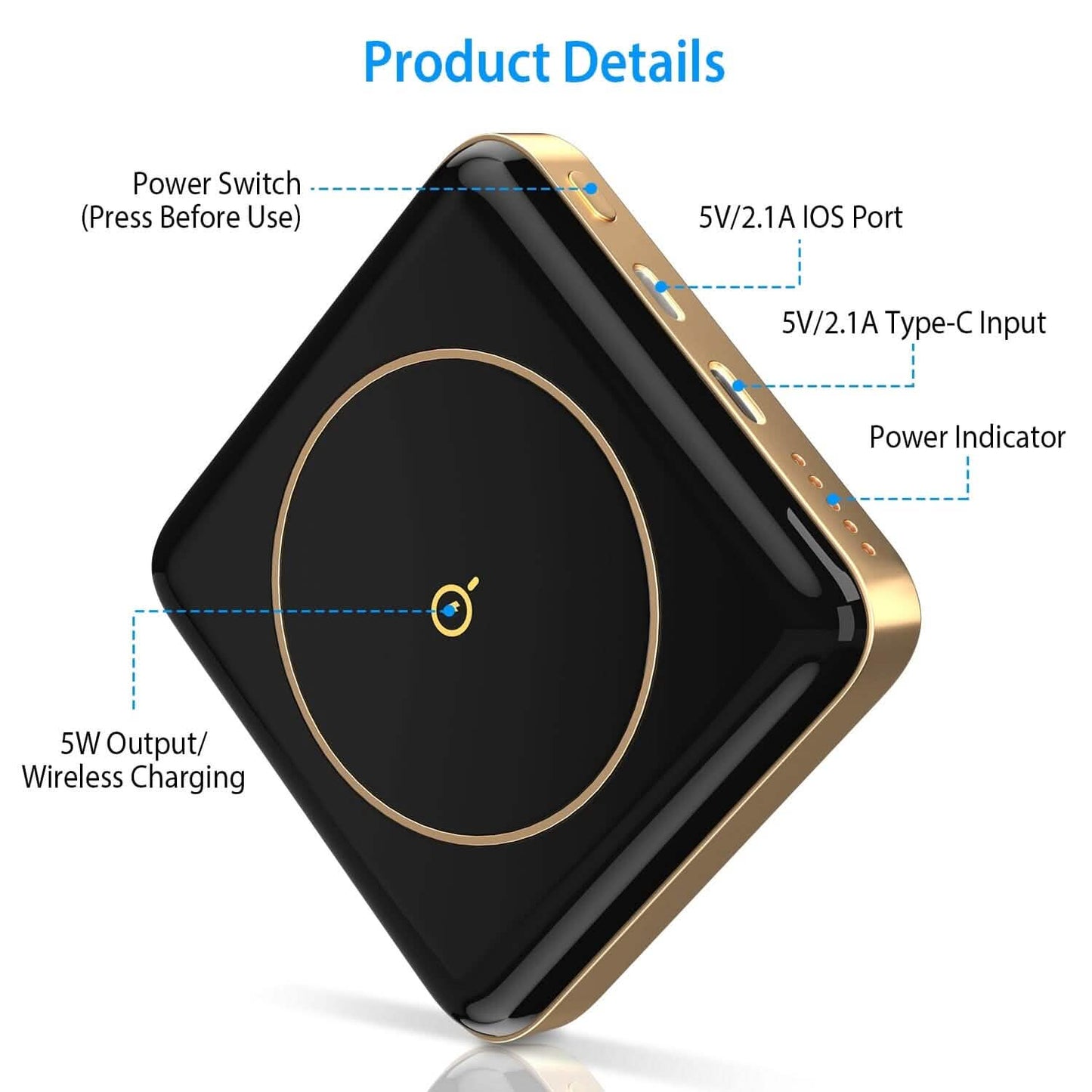 Magnetic Wireless Power Bank 10000mAh Magnetic Portable Charger Magsafe