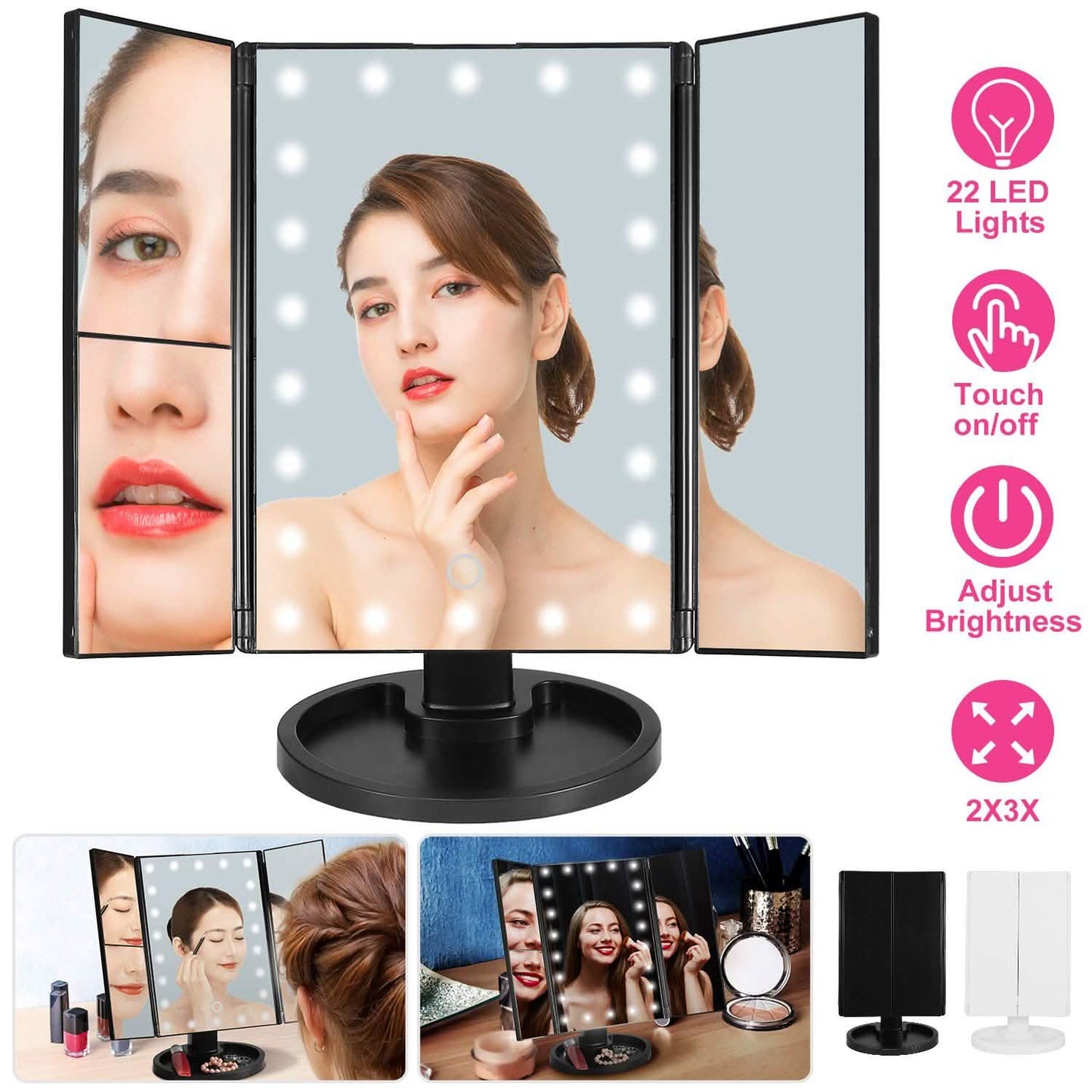 Make Up Mirror with 22 LED Lights