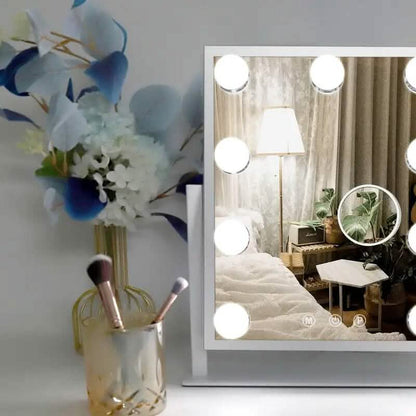 Makeup Mirror with 9 Bulbs, Adjustable Brightness and Smart Touch Control