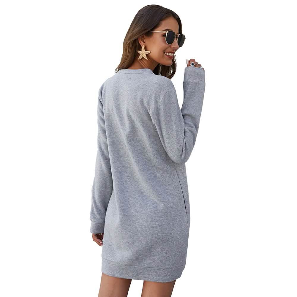 Marble Knit Mini Sweatshirt Dress
