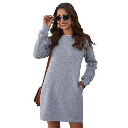 Marble Knit Mini Sweatshirt Dress