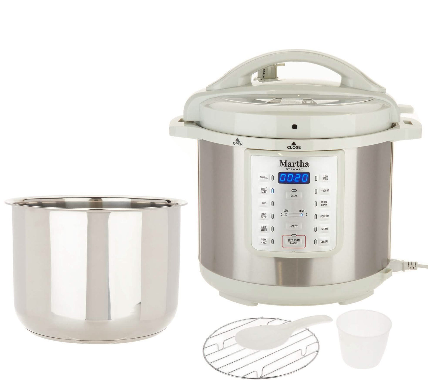 Martha Stewart 8-qt 7-in-1 Digital Stainless Steel Pressure Cooker