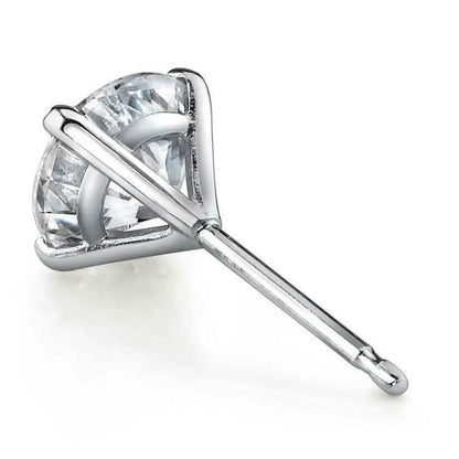 Martini 6.00 Ct D Vs1 Round Lab Created Diamond Earrings 4 Prong 14 K White Gold