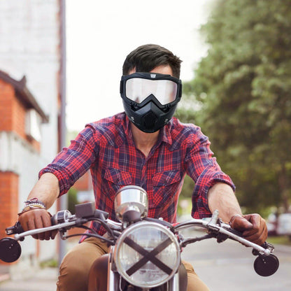 Mask Riding Goggle with Adjustable Non-slip Trip Mouth Filter
