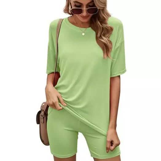 Matching Biker Short and T-Shirt Set