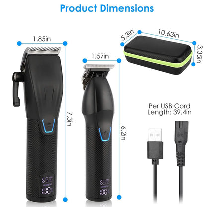 Men Electric Barber Clipper Hair Cutting Combo Set T Outliner Shaver Trimmers