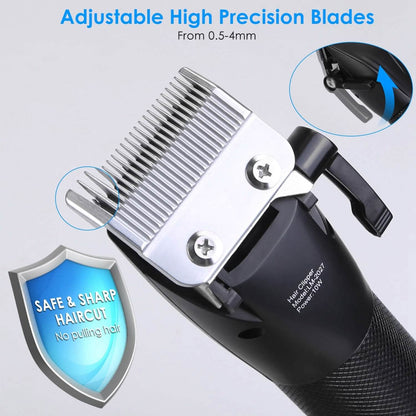 Men Electric Barber Clipper Hair Cutting Combo Set T Outliner Shaver Trimmers