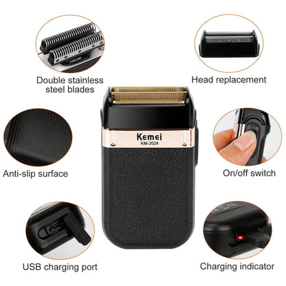 Men Rechargeable Cordless Beard Trimmer Grooming Kit