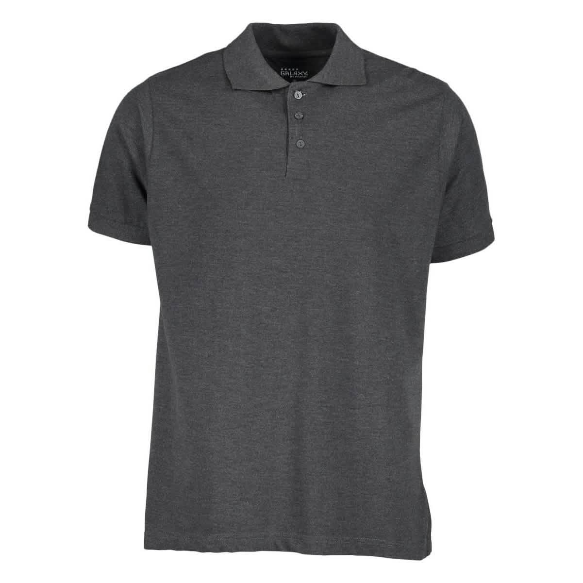 Men's 3-Button Ribbed Short Sleeve Polo