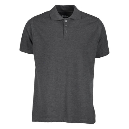 Men's 3-Button Ribbed Short Sleeve Polo
