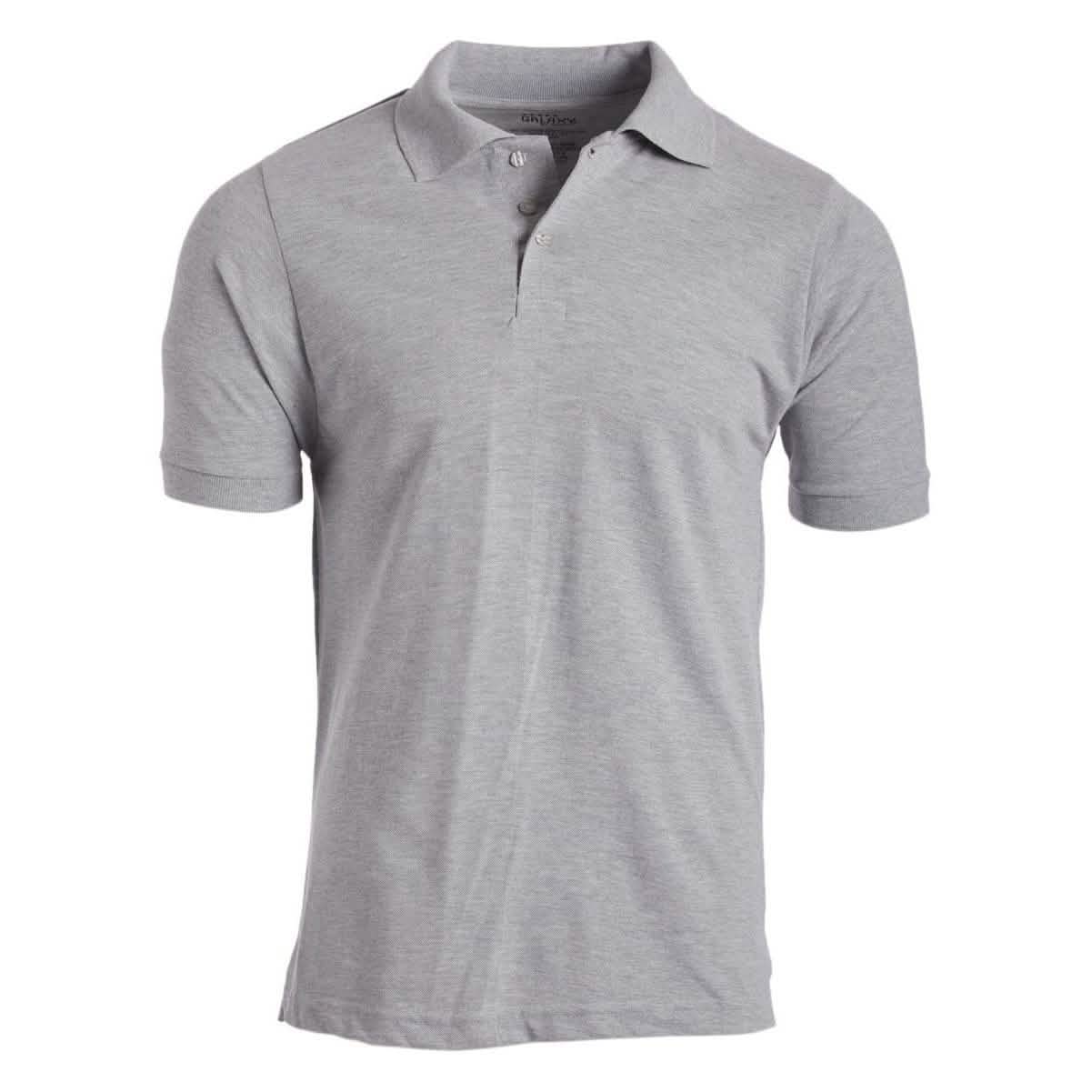 Men's 3-Button Ribbed Short Sleeve Polo