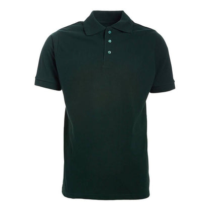 Men's 3-Button Ribbed Short Sleeve Polo