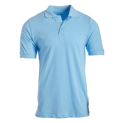 Men's 3-Button Ribbed Short Sleeve Polo