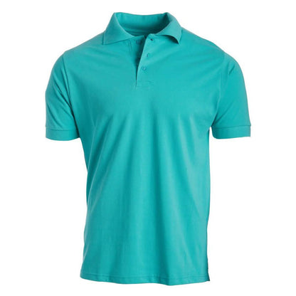 Men's 3-Button Ribbed Short Sleeve Polo