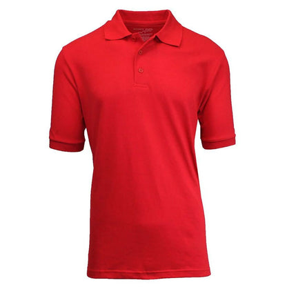 Men's 3-Button Ribbed Short Sleeve Polo