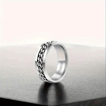 Men's 8mm Titanium Steel Ring