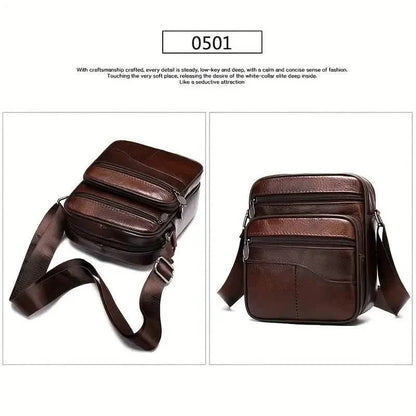 Men's and Woman's Genuine Leather Satchel Crossbody Bag