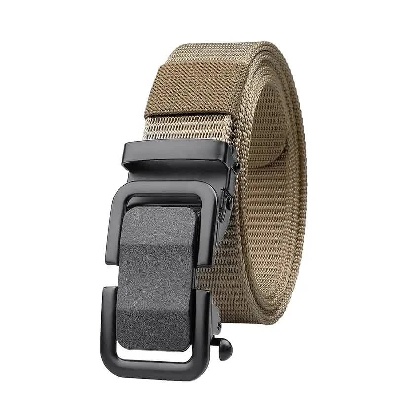 Men's Automatic Metal Buckle Nylon Canvas Webbing Belt