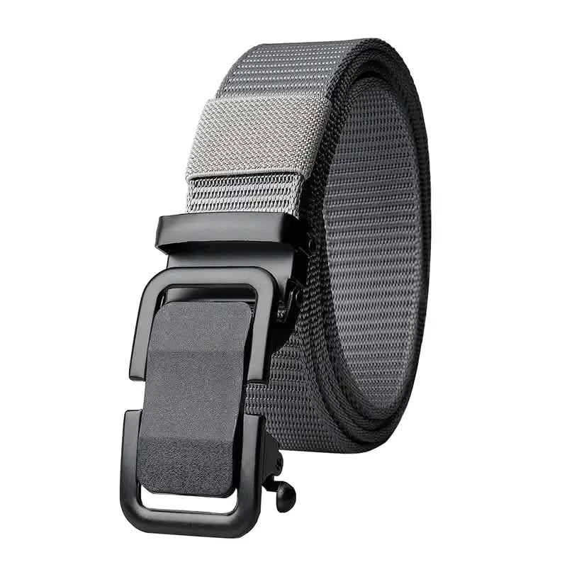 Men's Automatic Metal Buckle Nylon Canvas Webbing Belt