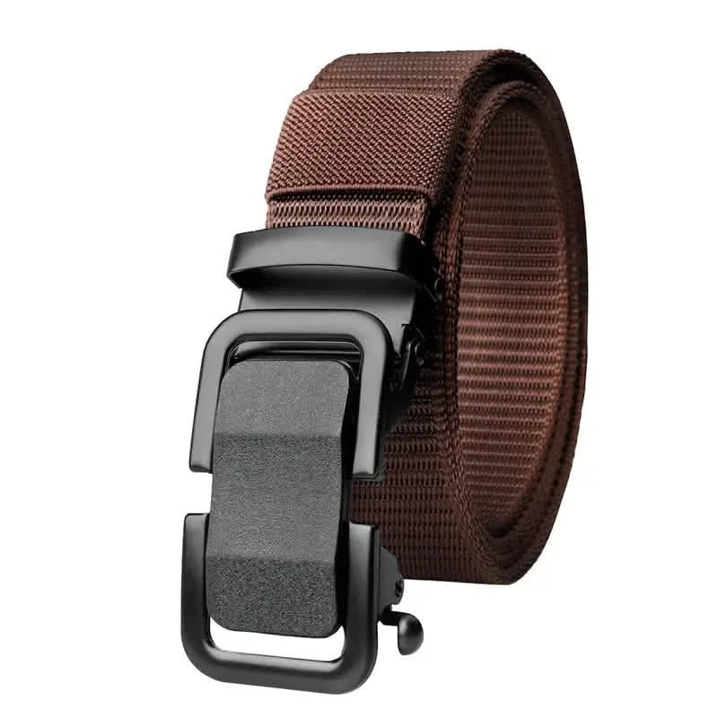 Men's Automatic Metal Buckle Nylon Canvas Webbing Belt