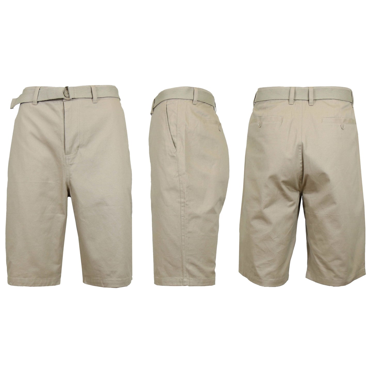 Men's Cotton Chino Shorts with Belt