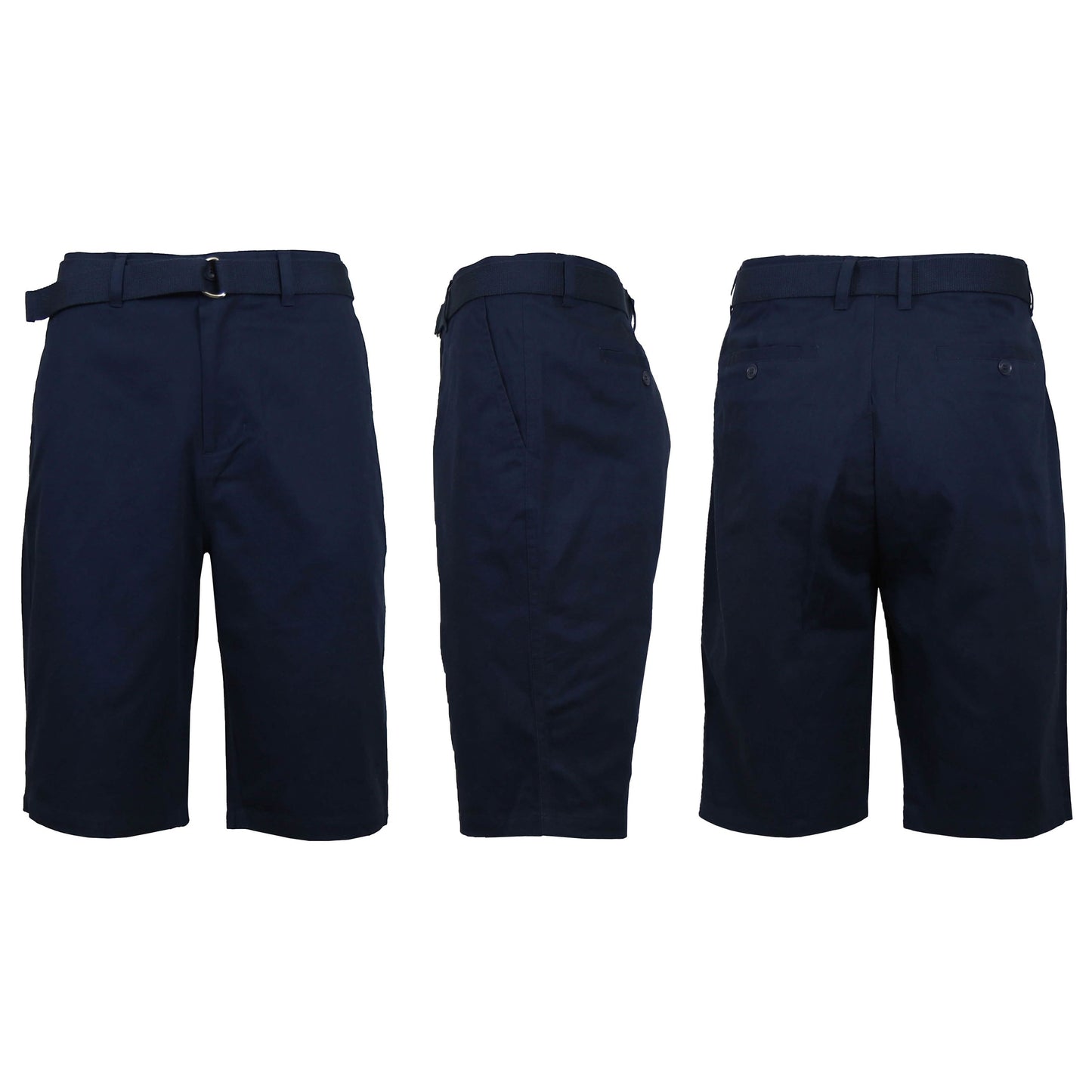 Men's Cotton Chino Shorts with Belt