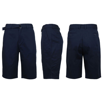 Men's Cotton Chino Shorts with Belt