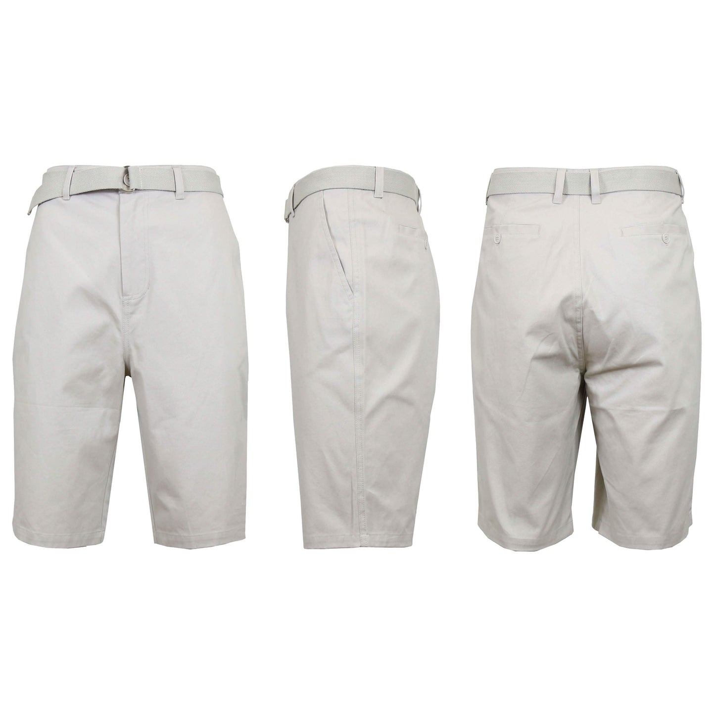 Men's Cotton Chino Shorts with Belt