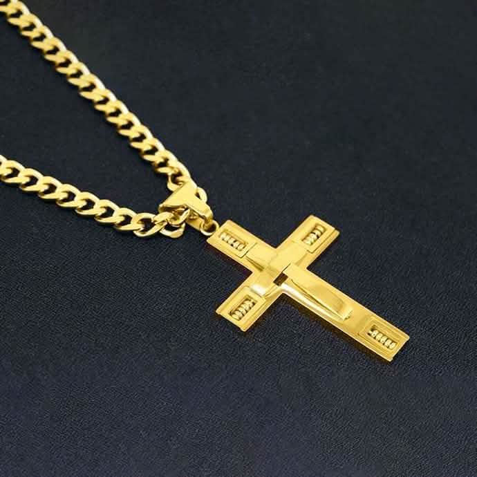 Men's Cross Necklaces in Stainless Steel