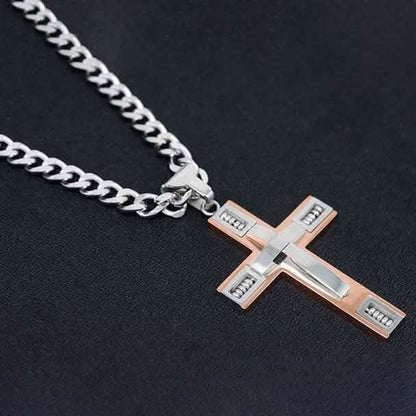 Men's Cross Necklaces in Stainless Steel