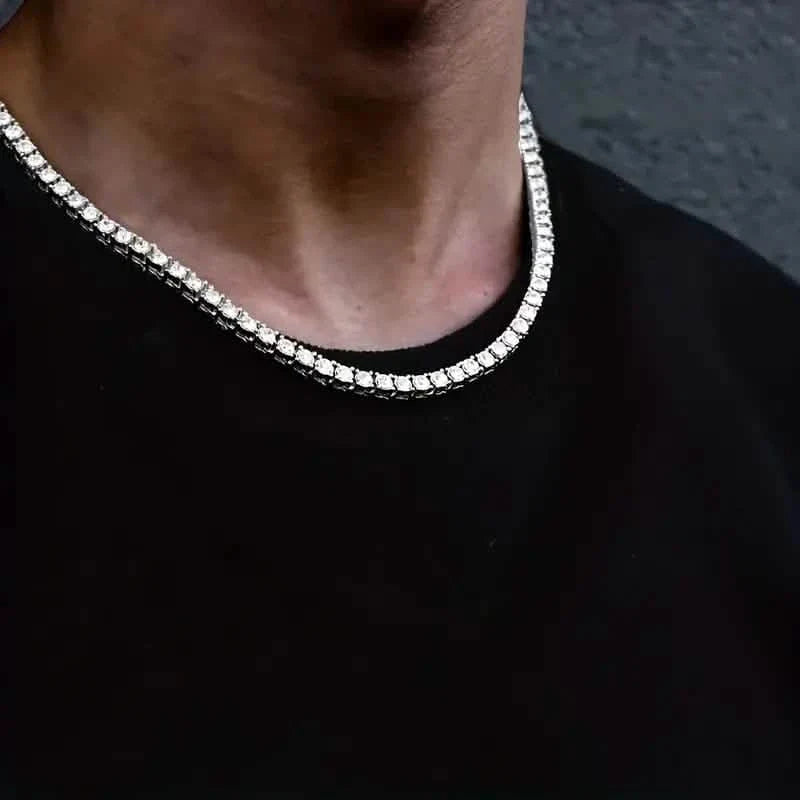 Men's Elegant Diamond Cubic Zirconia Necklace Chain