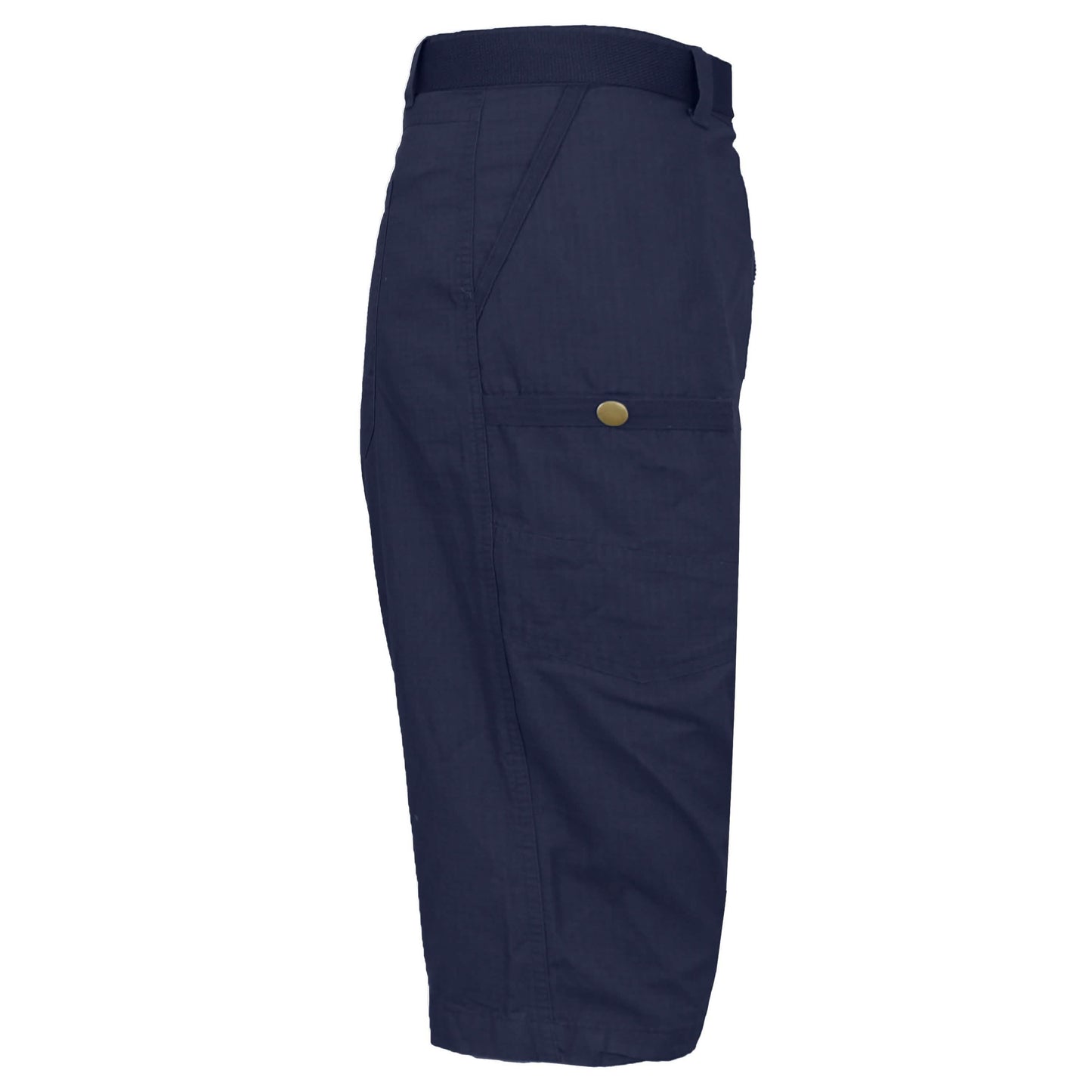 Men's Extended Size Cotton Cargo Utility Belted Shorts