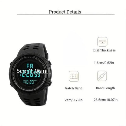 Men's Large Dial Sports Electronic Watch