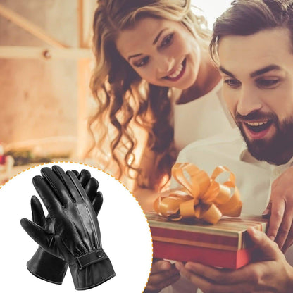 Men's Leather Winter Gloves Touchscreen