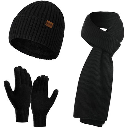 Men's Scaves and Beanie Hat Themal Gloves Set