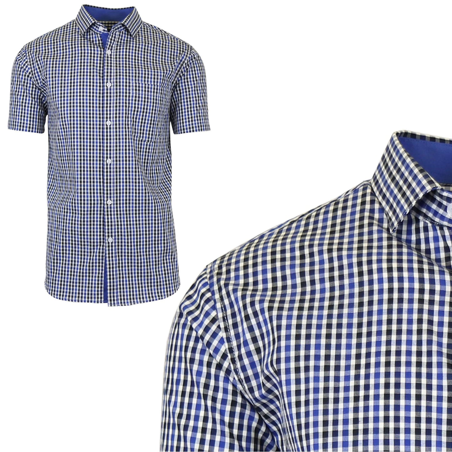 Men's Short Sleeve Slim-Fit Casual Dress Shirts