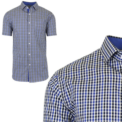 Men's Short Sleeve Slim-Fit Casual Dress Shirts