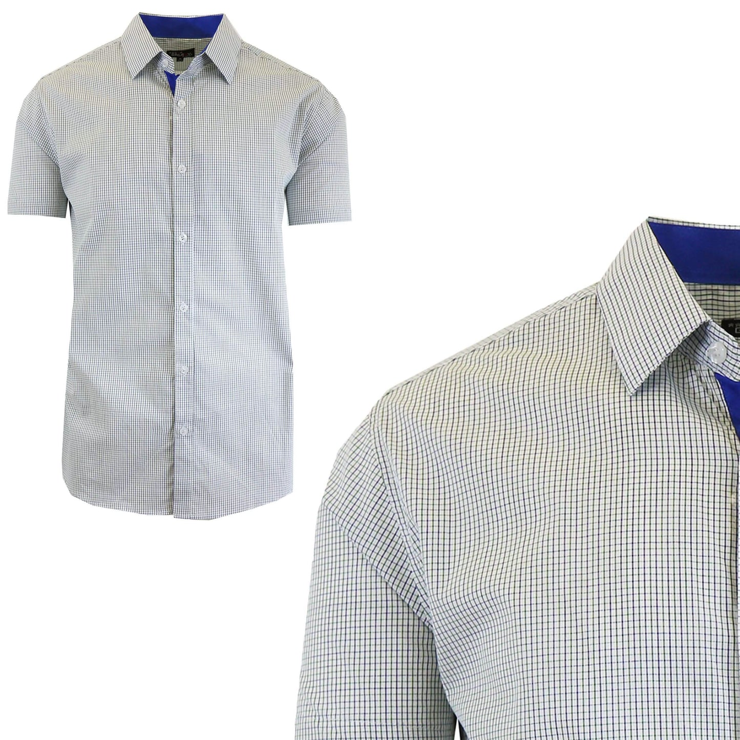 Men's Short Sleeve Slim-Fit Casual Dress Shirts