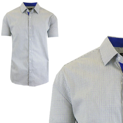 Men's Short Sleeve Slim-Fit Casual Dress Shirts