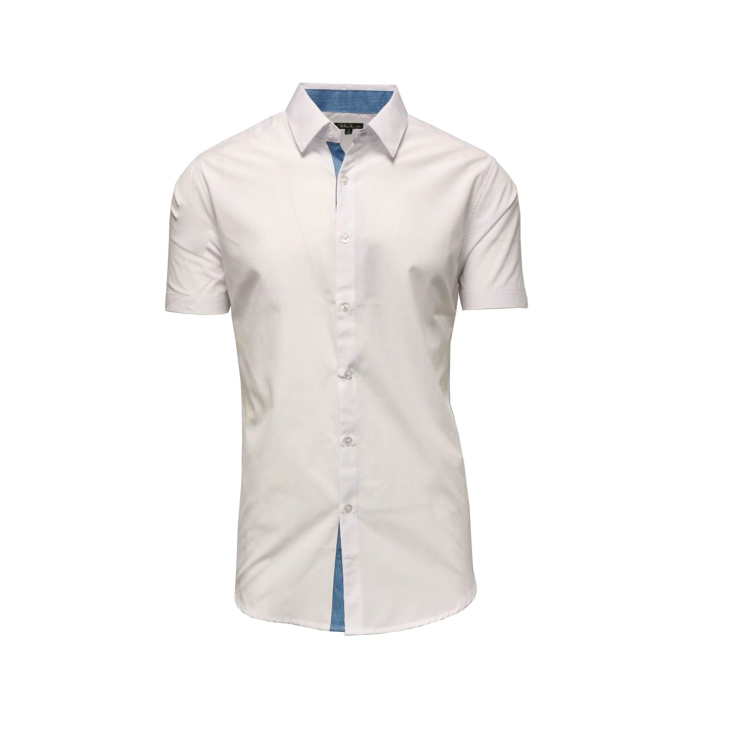 Men's Short-Sleeve Slim-Fit Shirt with Contrast Trim - Assorted Sizes