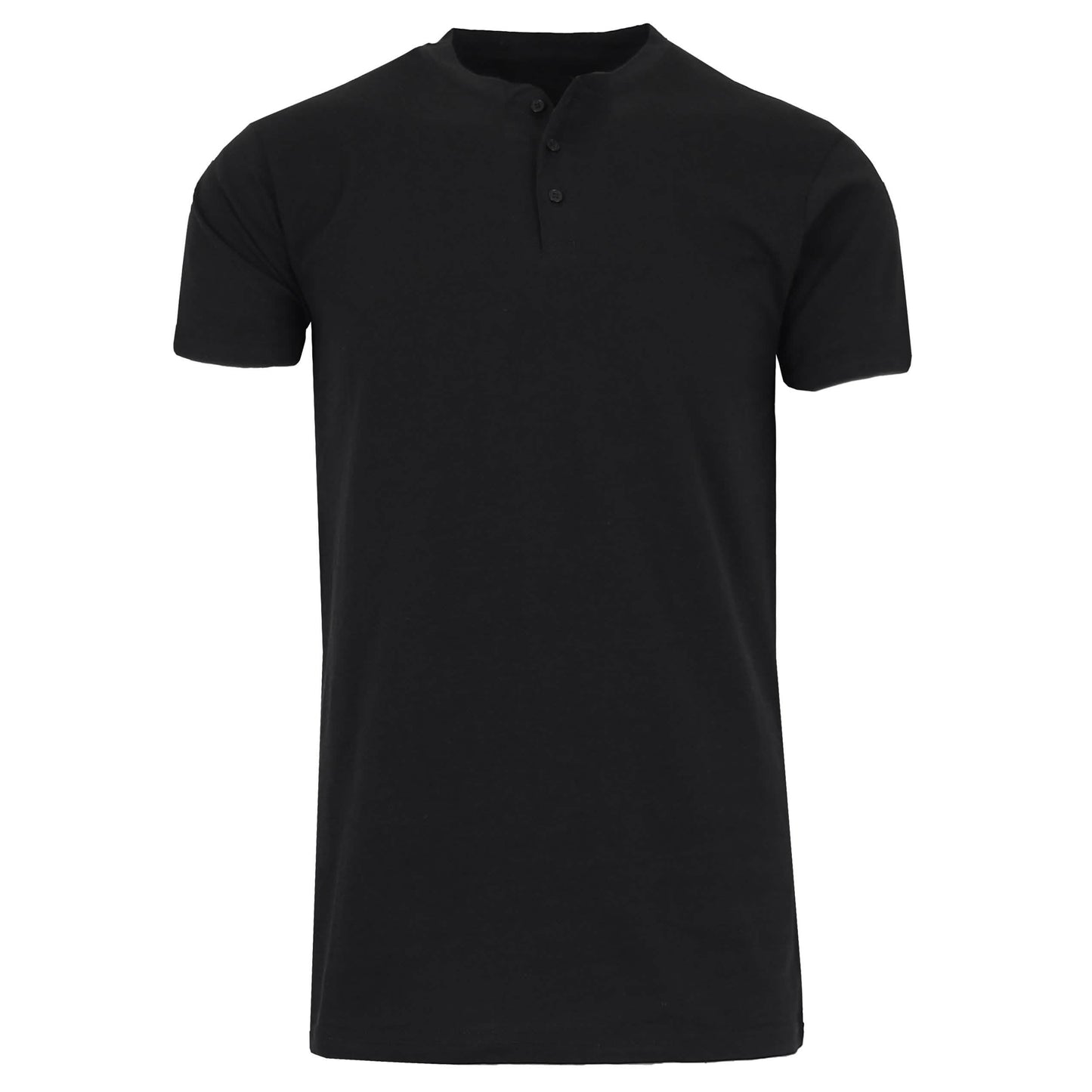 Men's Slim Fitting Short Sleeve Henley Slub Tee