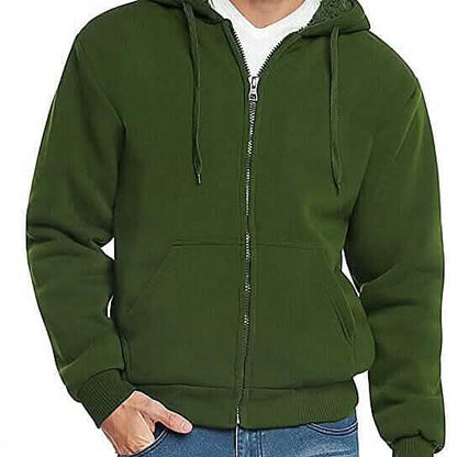 Men's Thick Sherpa Lined Fleece Hoodie (Big & Tall Sizes Available)