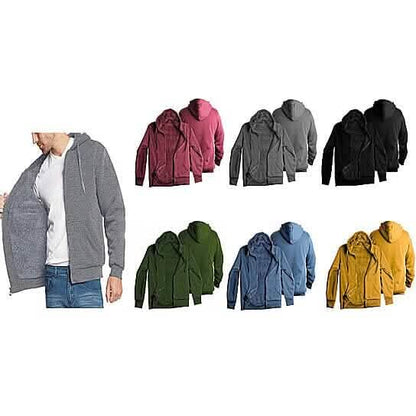 Men's Thick Sherpa Lined Fleece Hoodie (Big & Tall Sizes Available)