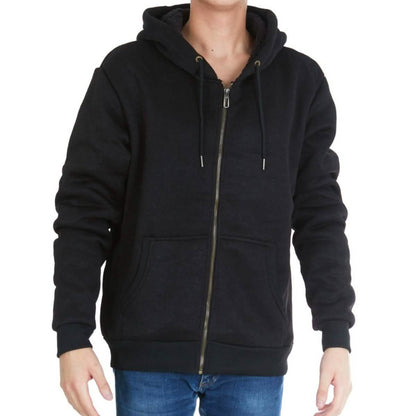 Men's Thick Sherpa Lined Full Zip Hoodie Jackets