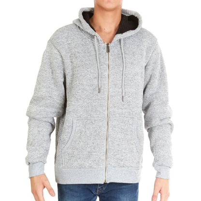 Men's Thick Sherpa Lined Full Zip Hoodie Jackets
