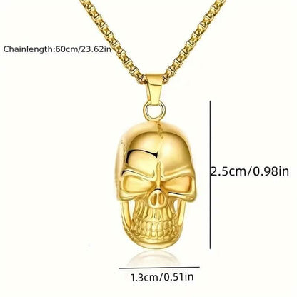 Men's Titanium Steel Skull Necklace